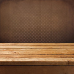 Vintage retro background with wooden table