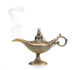 Aladdin magic lamp isolated on white - 51772498