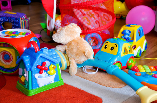 baby toys on a carpet