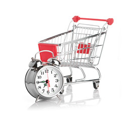 Buying time concept with clock