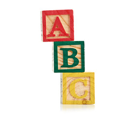 wooden cube alphabet