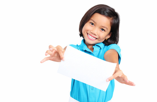 Girl With White Paper