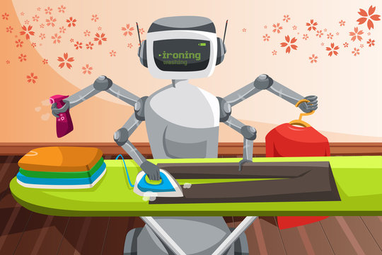 Robot ironing clothes