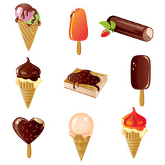 Vector set of  ice cream - 51779026
