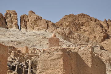 Obraz premium Chebika oasis in southern Tunisia.