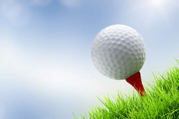 a golf ball on tee - 51781628