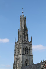 The Tower and Spire of a Classic Vintage Church.