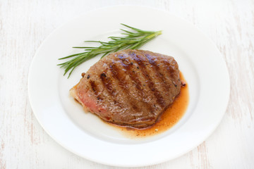 grilled meat with rosemary