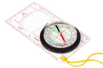 compass on a white background