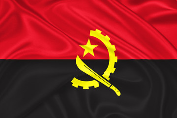 flag of   Angola - obrazy, fototapety, plakaty