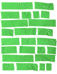 adhesive large  green plastic  tape