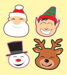 Cute christmas heads