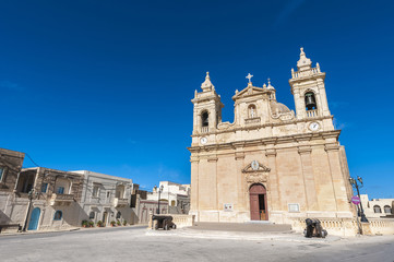 Fototapeta na wymiar Kościół parafialny pw Zebbug w Gozo, Malta