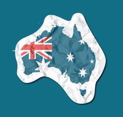 Australia flag paper tag