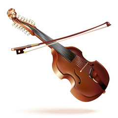 Classical viola d'amore, isolated on white background © nahariyani100