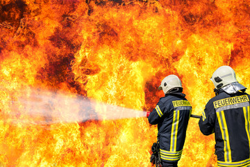 Fototapeta premium Feuerwehr in Aktion