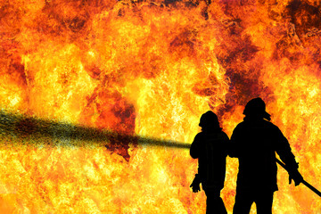 Fototapeta premium Feuerwehr in Aktion