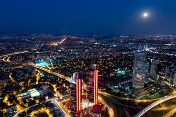 Fototapeta na wymiar aerial view at Istanbul city Turkey