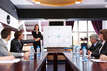 Business training at office