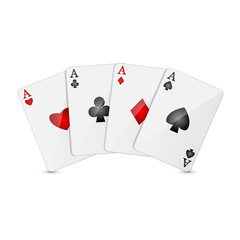 playing cards on a white background