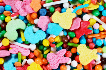 Fototapeta na wymiar Multicolor sprinkles confectionery