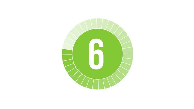 Compte &agrave; rebours 10-0 vert clair
