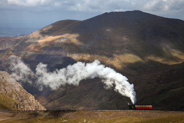 Fototapeta premium Views from Snowdon the highest mountain in England and Wales