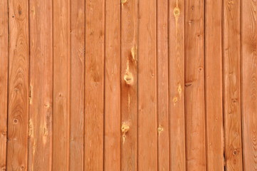 Wall covered with brown planks