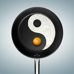 Yin and yang. A fried egg philosophy.