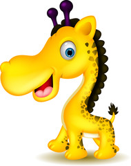 Fototapeta na wymiar Cute giraffe cartoon