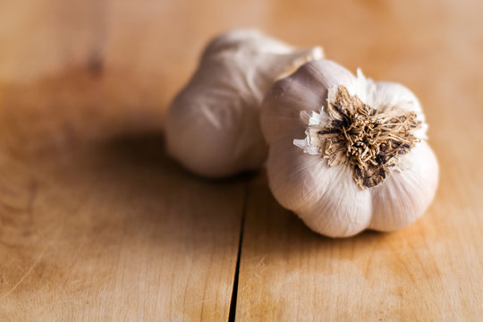 Garlic on Cutting Board