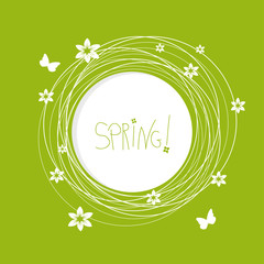 cornice floreale  rotonda con il posto per il testo © passiflora70