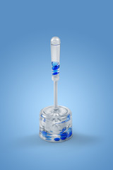 Toilet cleaning brush isolated on blue background