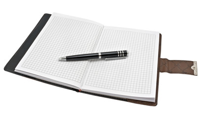 Naklejka premium Notebook and pen