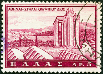 Temple of Olympian Zeus, Athens (Greece 1961)