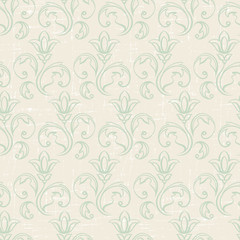 Seamless vintage wallpaper, floral pattern, retro wallpaper.