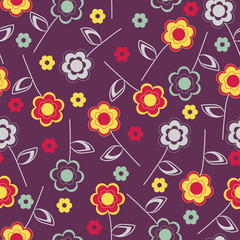vector seamless flower background