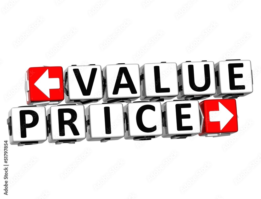 Poster 3d value price button click here block text