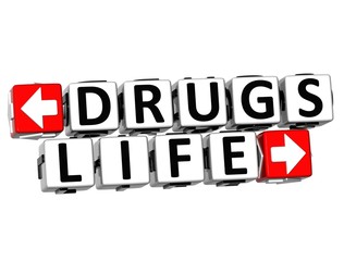 3D Drugs Life Button Click Here Block Text