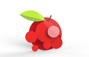 Stylistic apple illustration