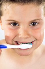 Child washing his teeth 2
