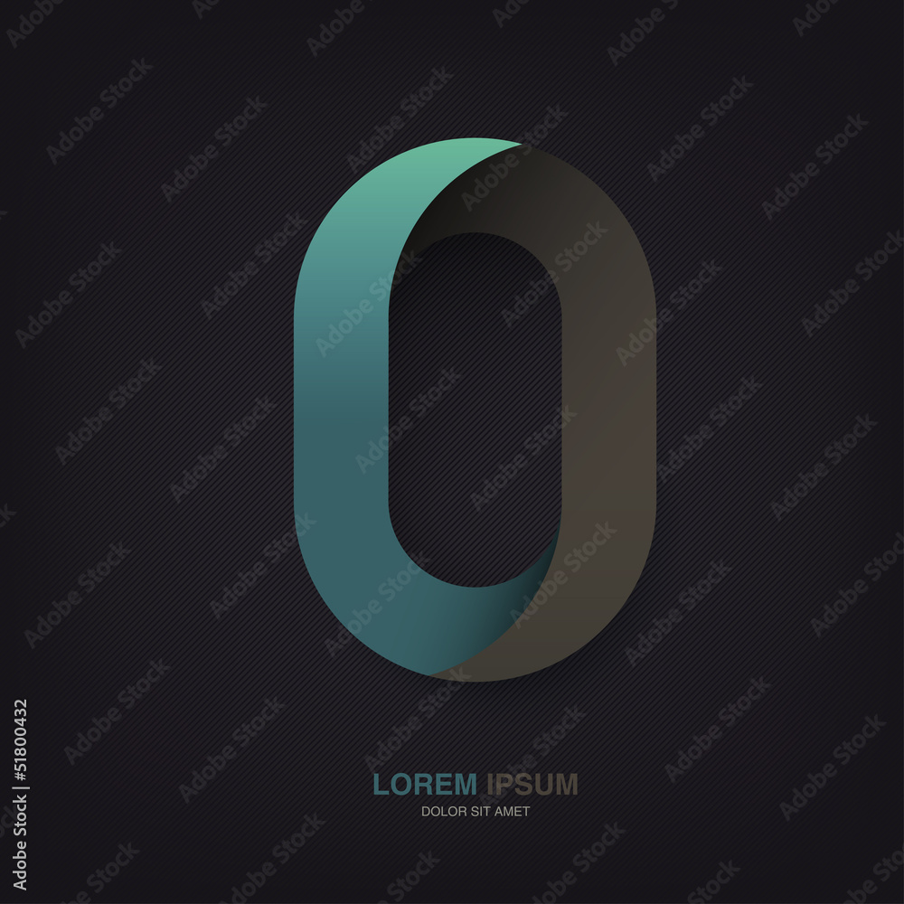 Poster infinite oval symbol template on dark lines texture, vector, eps