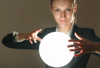 successful person, isolated on beige background