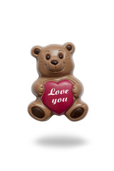 Schokoladen Teddybär mit Herz