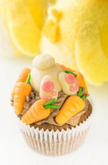Fun bunny easter cupcake