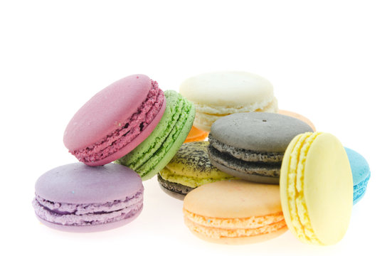 colorful  french macaroons