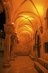 Sponza Palace at night, Dubrovnik, Croatia