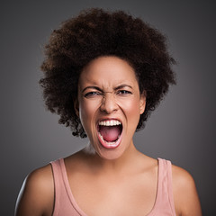 African Woman Shouting