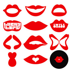 Feminine mouth, lips set