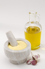 Garlic Mayonnaise Sauce. Alioli.